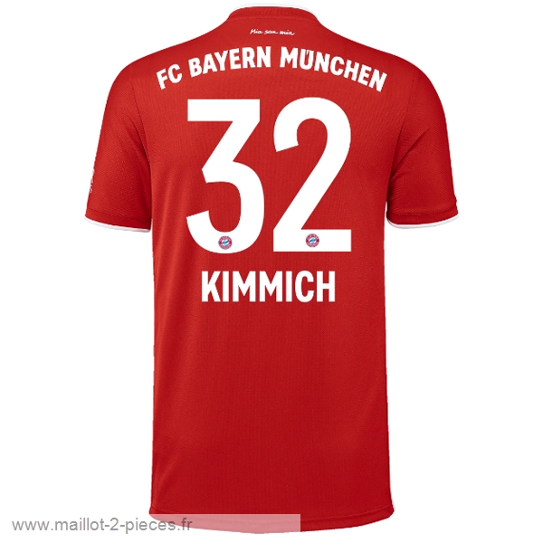 Boutique De Foot NO.32 Kimmich Domicile Maillot Bayern Munich 2020 2021 Rouge