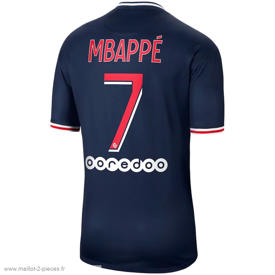 Boutique De Foot NO.7 Mbappe Domicile Maillot Paris Saint Germain 2020 2021 Bleu