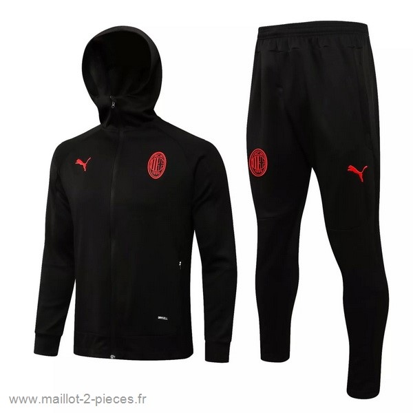 Boutique De Foot Sweat Shirt Capuche AC Milan 2021 2022 Noir Rouge