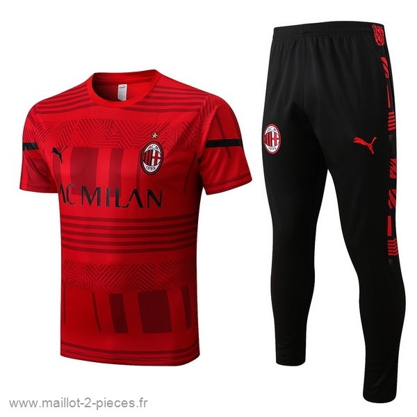 Boutique De Foot Entrainement Ensemble Complet AC Milan 2022 2023 Rouge I Noir