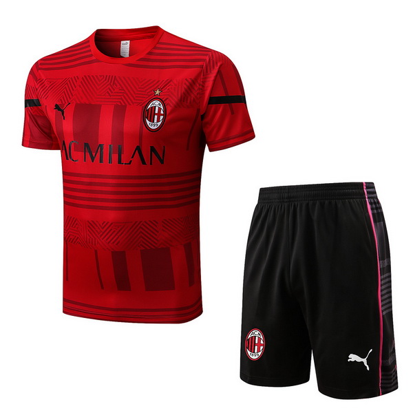 Boutique De Foot Entrainement Ensemble Complet AC Milan 2022 2023 Rouge Noir