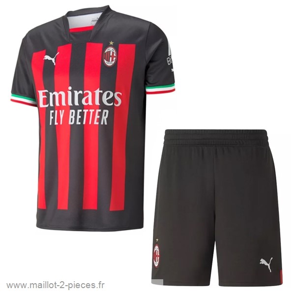 Boutique De Foot Domicile Conjunto De Enfant AC Milan 2022 2023 Rouge Noir