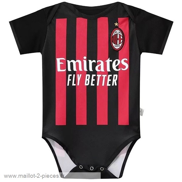 Boutique De Foot Domicile Onesies Enfant AC Milan 2022 2023 Rouge Noir