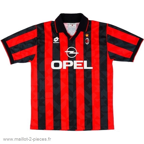 Boutique De Foot Domicile Maillot AC Milan Rétro 1995 1996 Rouge