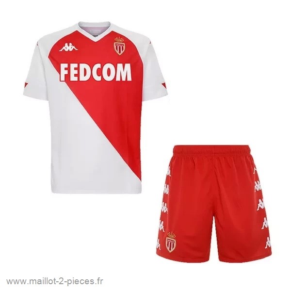 Boutique De Foot Domicile Conjunto De Enfant AS Monaco 2020 2021 Blanc Rouge