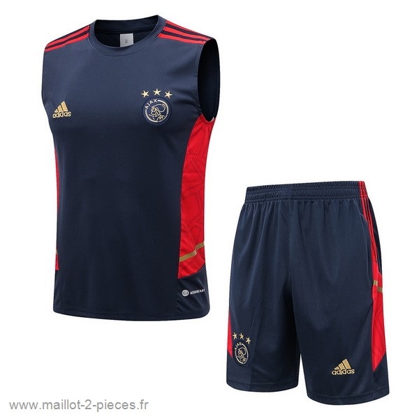 Boutique De Foot Entrainement Sans Manches Ensemble Complet Ajax 2022 2023 Bleu Rouge