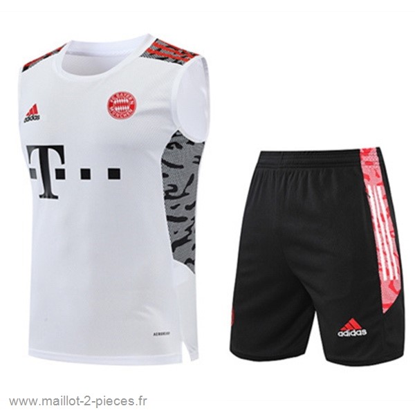 Boutique De Foot Entrainement Sans Manches Ensemble Complet Bayern Munich 2022 2023 Blanc Noir