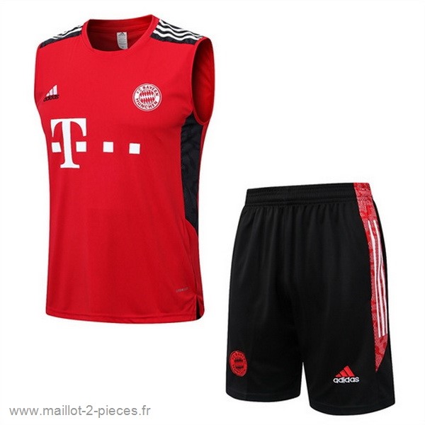 Boutique De Foot Entrainement Sans Manches Ensemble Complet Bayern Munich 2022 2023 Rouge Noir