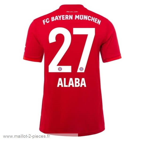 Boutique De Foot NO.27 Alaba Domicile Maillot Bayern Munich 2019 2020 Rouge