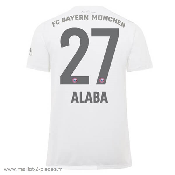 Boutique De Foot NO.27 Alaba Exterieur Maillot Bayern Munich 2019 2020 Blanc