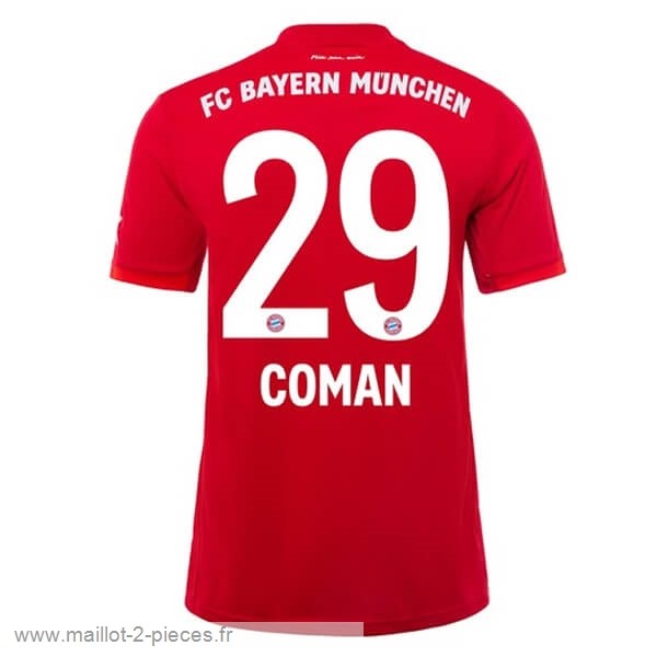 Boutique De Foot NO.29 Coman Domicile Maillot Bayern Munich 2019 2020 Rouge