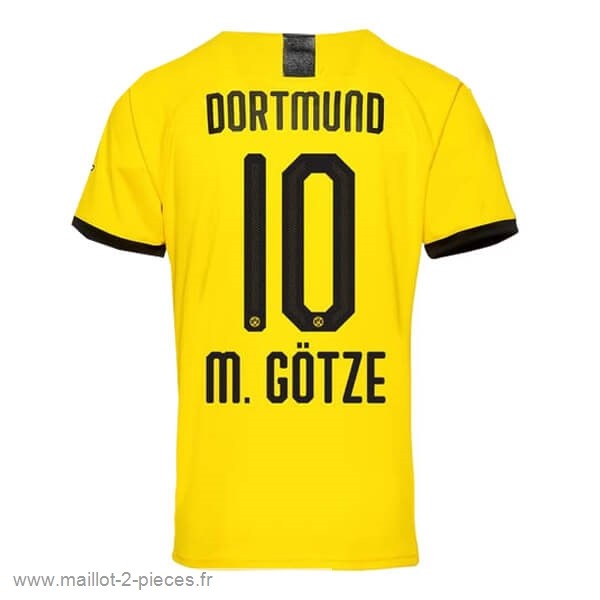 Boutique De Foot NO.10 M.Gotze Domicile Maillot Borussia Dortmund 2019 2020 Jaune