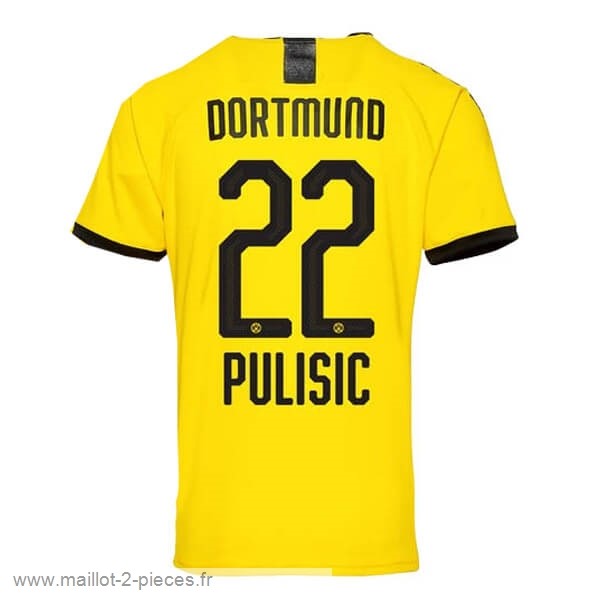 Boutique De Foot NO.22 Pulisic Domicile Maillot Borussia Dortmund 2019 2020 Jaune
