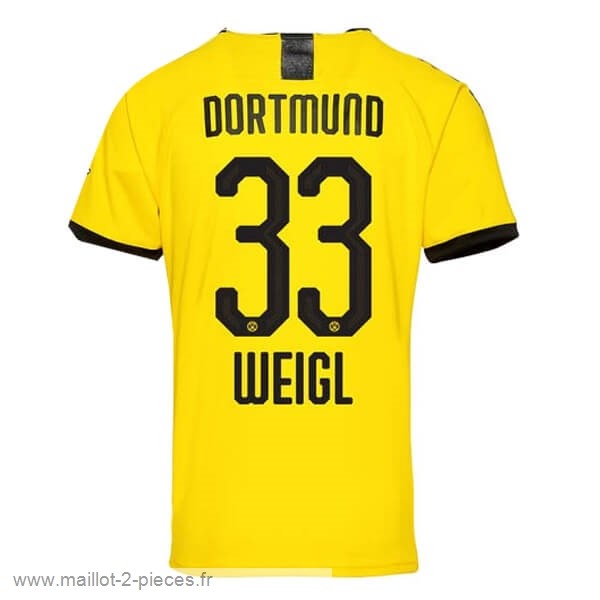 Boutique De Foot NO.33 Weigl Domicile Maillot Borussia Dortmund 2019 2020 Jaune