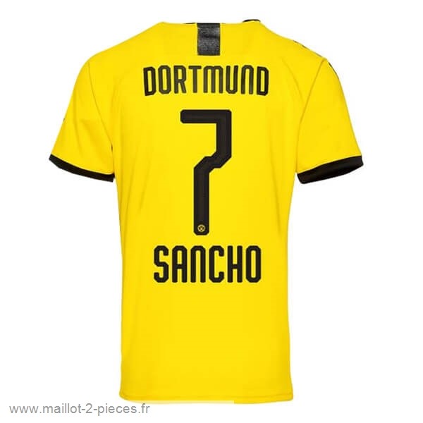 Boutique De Foot NO.7 Sancho Domicile Maillot Borussia Dortmund 2019 2020 Jaune