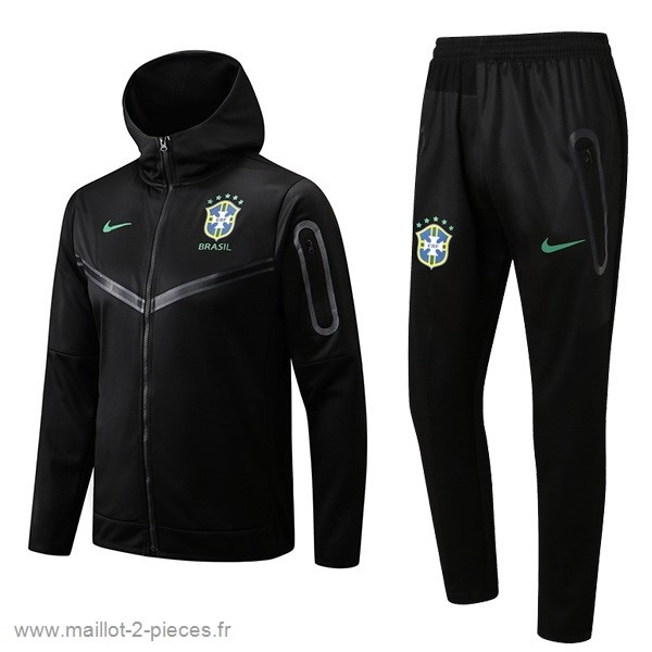 Boutique De Foot Sweat Shirt Capuche Brésil 2022 Noir