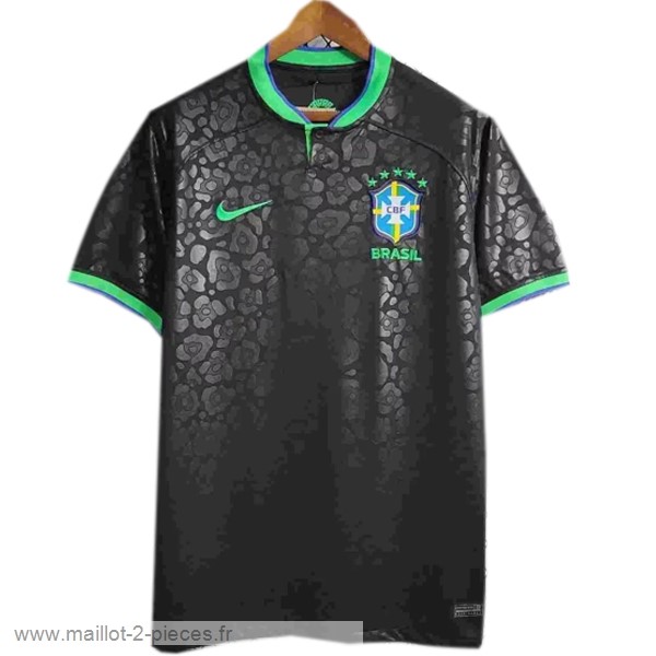 Boutique De Foot Thailande Spécial Maillot Brésil 2022 Noir Vert