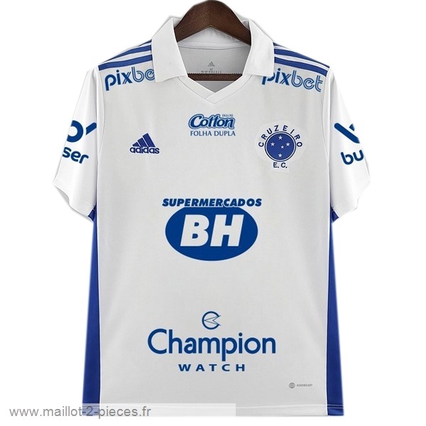 Boutique De Foot Thailande Exterieur Maillot Cruzeiro EC 2022 2023 I Blanc