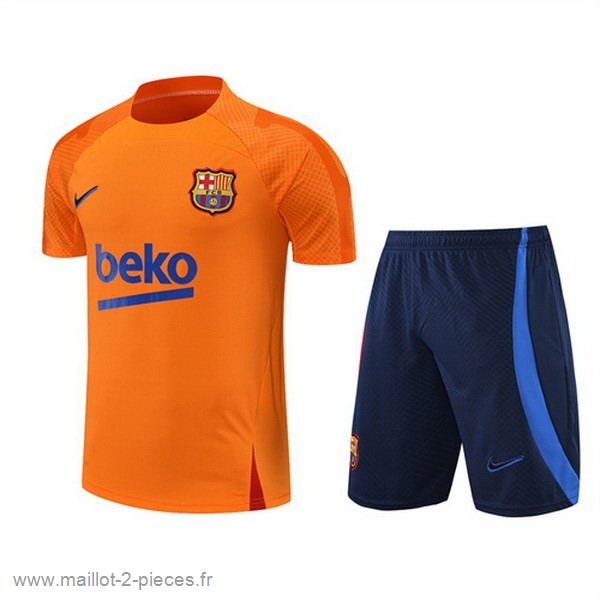 Boutique De Foot Entrainement Ensemble Complet Barcelona 2022 2023 Orange Noir
