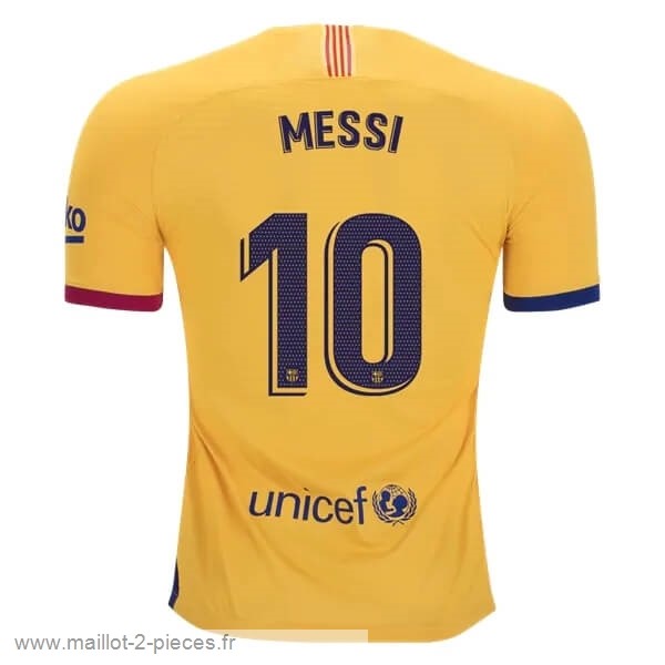 Boutique De Foot NO.10 Messi Exterieur Maillot Barcelone 2019 2020 Jaune