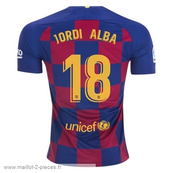 Boutique De Foot NO.18 Jordi Alba Domicile Maillot Barcelone 2019 2020 Bleu Rouge