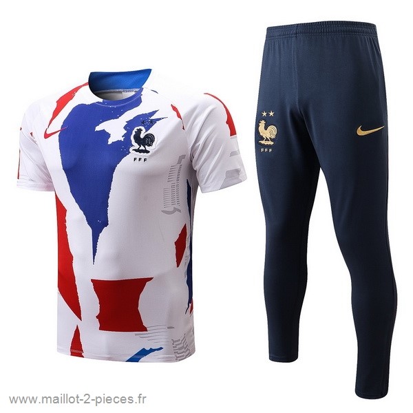 Boutique De Foot Entrainement Ensemble Complet France 2022 Blanc I Bleu Rouge