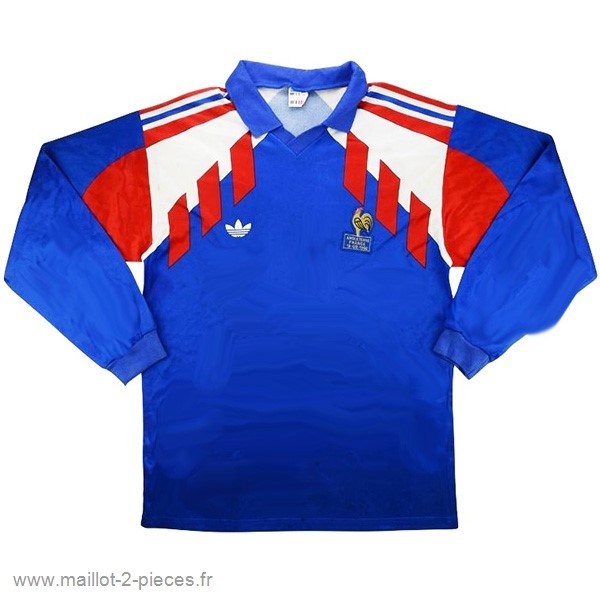 Boutique De Foot Domicile Manches Longues AC Milan Rétro 1988 1990 Bleu