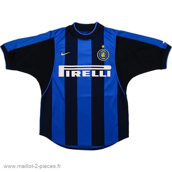 Boutique De Foot Domicile Maillot Inter Milán Rétro 2000 2001 Bleu