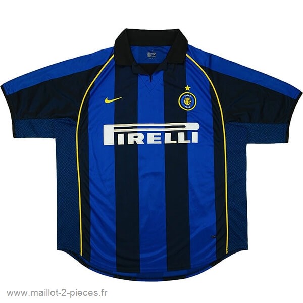 Boutique De Foot Domicile Maillot Inter Milán Rétro 2001 2002 Bleu