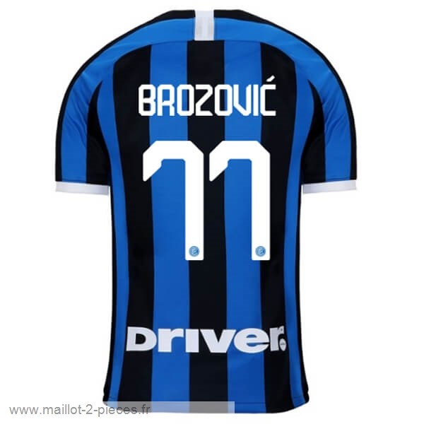 Boutique De Foot NO.77 Brozovic Domicile Maillot Inter Milán 2019 2020 Bleu