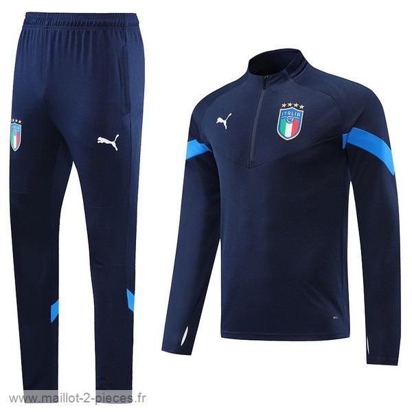 Boutique De Foot Ensemble Complet Sudadera Entrainement Italie 2022 Bleu Marine