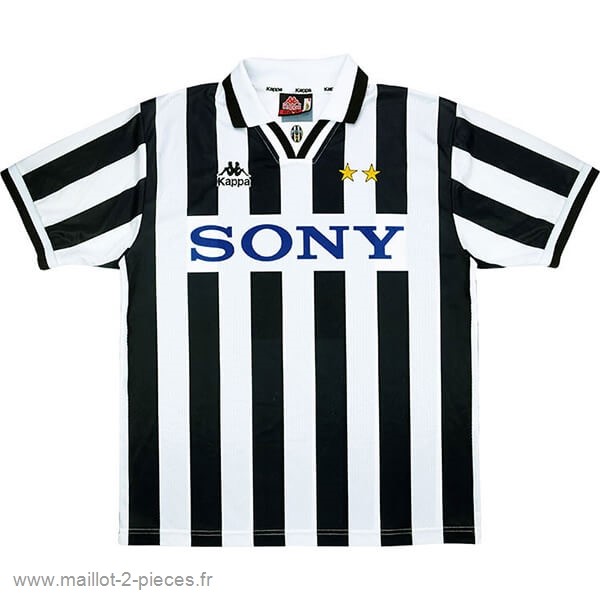 Boutique De Foot Domicile Maillot Juventus Rétro 1995 1996 Noir Blanc