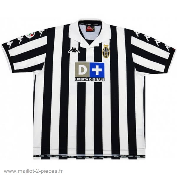 Boutique De Foot Domicile Maillot Juventus Rétro 1999 2000 Noir Blanc