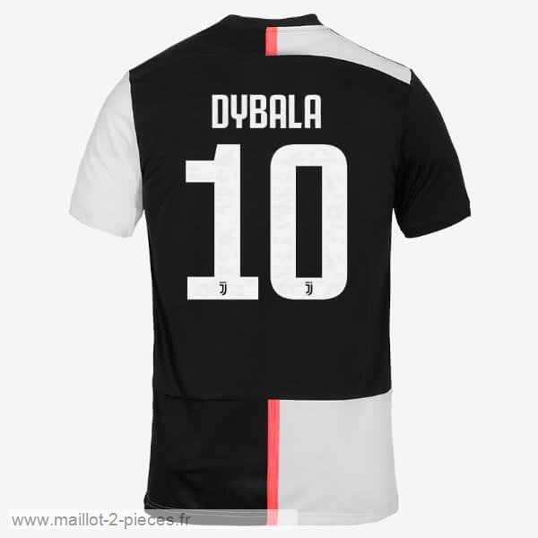 Boutique De Foot NO.10 Dybala Domicile Maillot Juventus 2019 2020 Blanc Noir