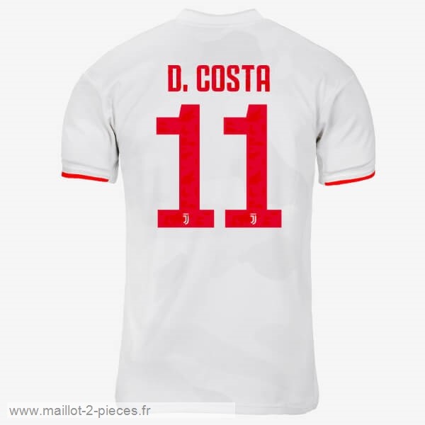 Boutique De Foot NO.11 D.Costa Exterieur Maillot Juventus 2019 2020 Gris Blanc