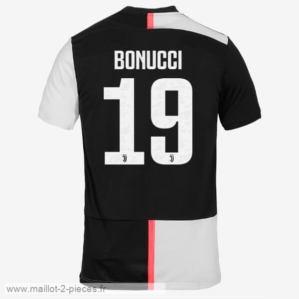 Boutique De Foot NO.19 Bonucci Domicile Maillot Juventus 2019 2020 Blanc Noir