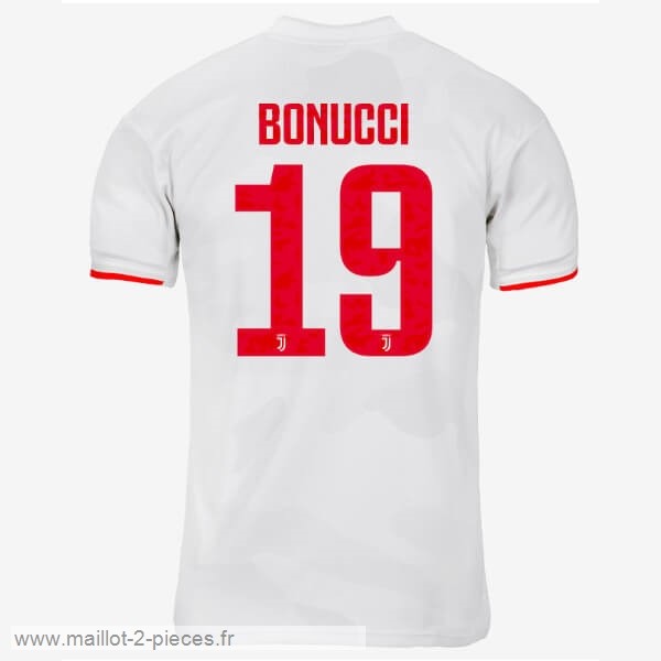 Boutique De Foot NO.19 Bonucci Exterieur Maillot Juventus 2019 2020 Gris Blanc