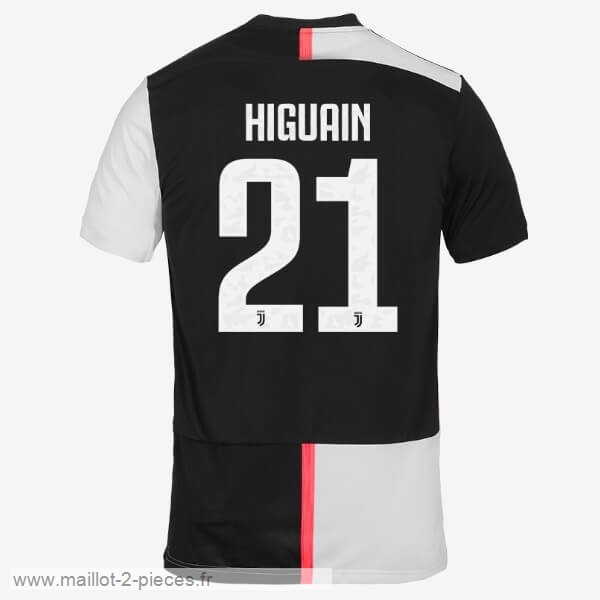 Boutique De Foot NO.21 Higuain Domicile Maillot Juventus 2019 2020 Blanc Noir