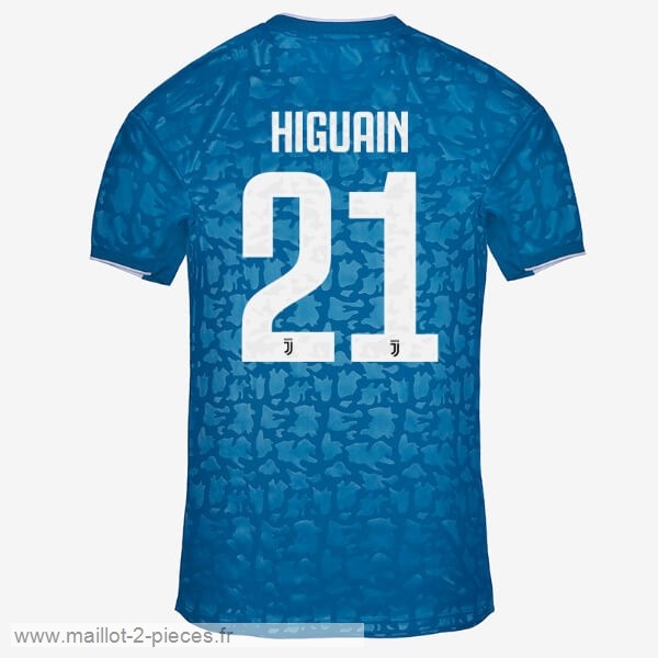 Boutique De Foot NO.21 Higuain Third Maillot Juventus 2019 2020 Bleu
