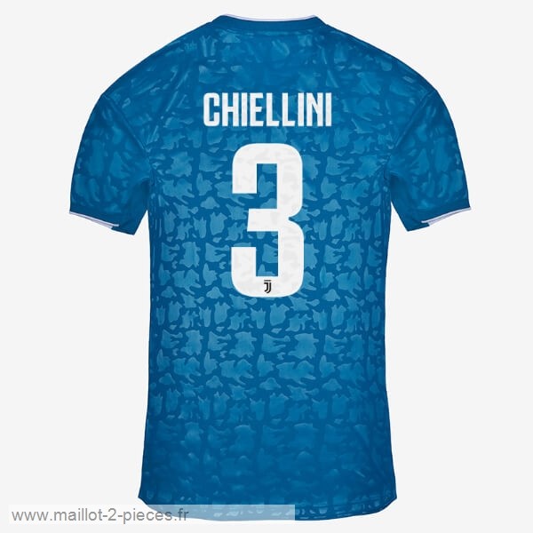 Boutique De Foot NO.3 Chiellini Third Maillot Juventus 2019 2020 Bleu