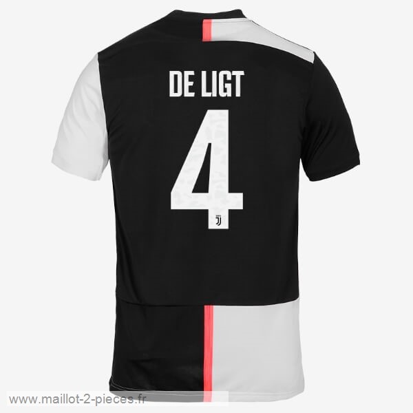 Boutique De Foot NO.4 De Ligt Domicile Maillot Juventus 2019 2020 Blanc Noir