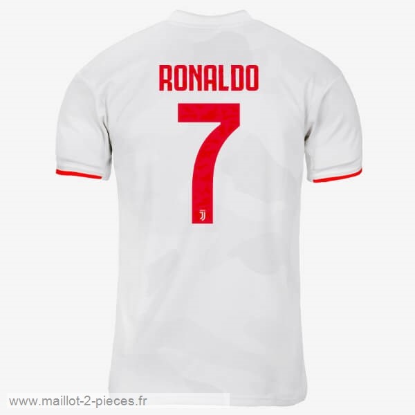 Boutique De Foot NO.7 Ronaldo Exterieur Maillot Juventus 2019 2020 Gris Blanc