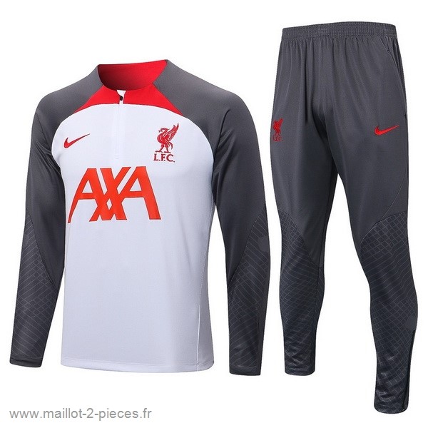 Boutique De Foot Survêtements Liverpool 2022 2023 Blanc Gris Rouge