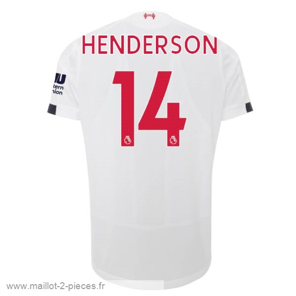 Boutique De Foot NO.14 Henderson Exterieur Maillot Liverpool 2019 2020 Blanc