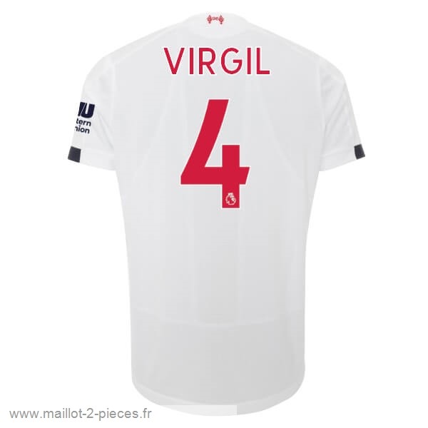 Boutique De Foot NO.4 Virgil Exterieur Maillot Liverpool 2019 2020 Blanc