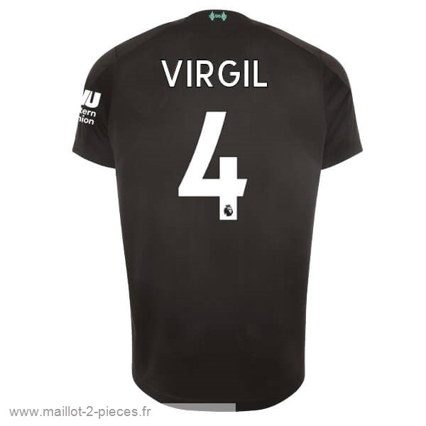 Boutique De Foot NO.4 Virgil Third Maillot Liverpool 2019 2020 Noir