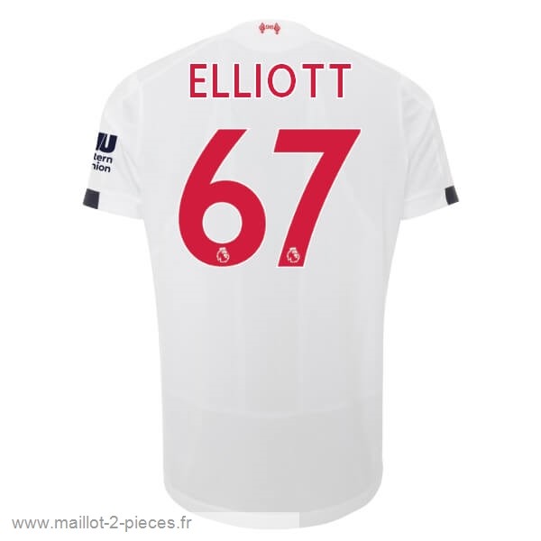 Boutique De Foot NO.67 Elliott Exterieur Maillot Liverpool 2019 2020 Blanc