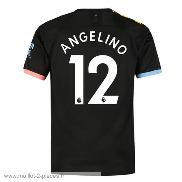 Boutique De Foot NO.12 Angelino Exterieur Maillot Manchester City 2019 2020 Noir
