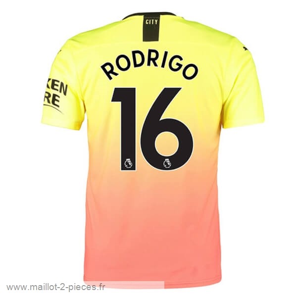 Boutique De Foot NO.16 Rodrigo Third Maillot Manchester City 2019 2020 Orange