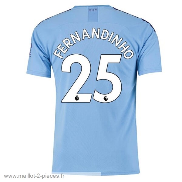 Boutique De Foot NO.25 Fernandinho Domicile Maillot Manchester City 2019 2020 Bleu